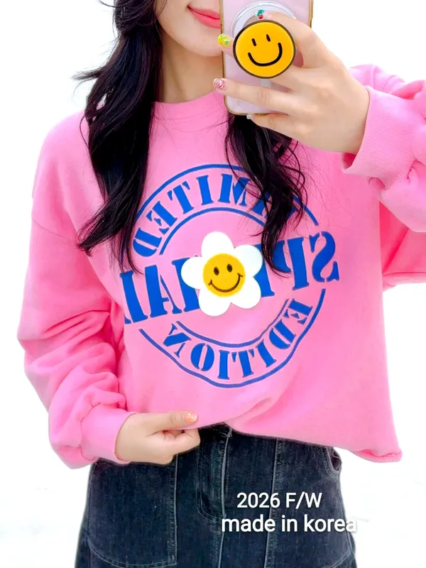 Spring New Smiley Face Pattern Loose T-Shirt