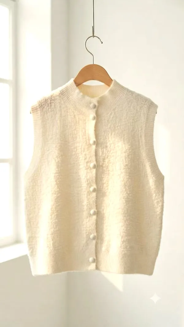 Elegant and Minimalist Women's Vest Jacket, Comfortable and Versatile