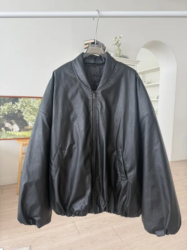 Stylish Black Leather Women's Jacket, Casual and Versatile