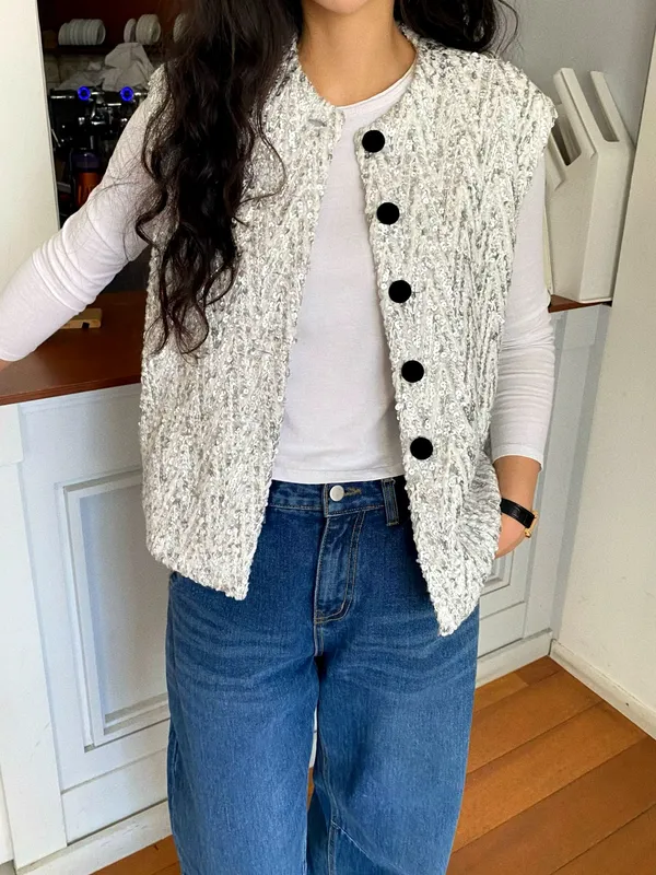 Stylish Knitted Women's Jacket, Elegantly Versatile