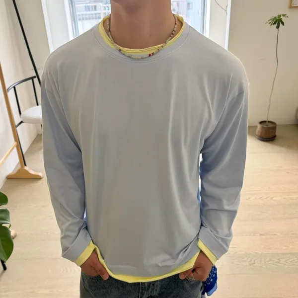 Fashionable Casual Long Sleeve T-Shirt, Lightweight and Comfortable for Spring and Autumn Outfits