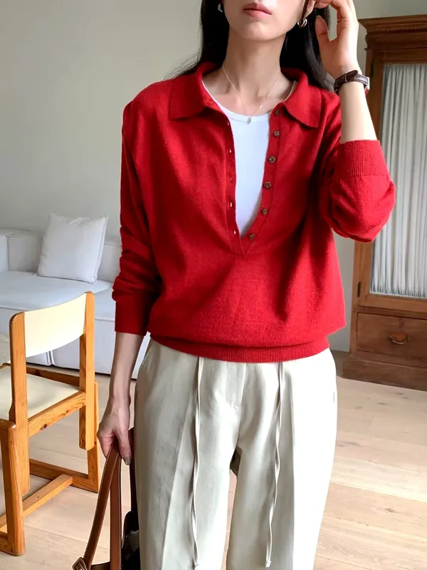 เสื้อผู้หญิงสีแดงแฟชั่น - สบายและเข้ากันได้ง่าย