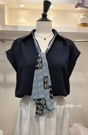 Stylish Casual Shirt with Scarf for Effortless Elegance