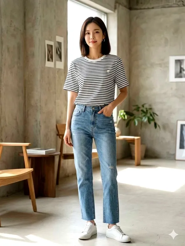 Classic Striped Women's T-Shirt - Comfortable and Casual Style