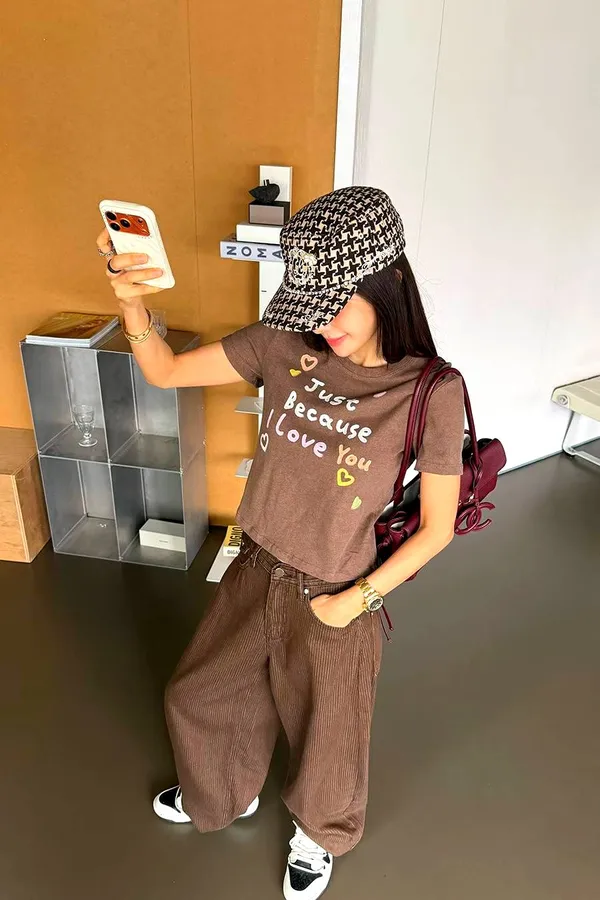 Fashionable Casual Letter Print Short Sleeve T-Shirt