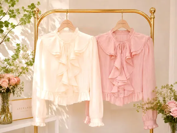 Elegant Ruffled Design Women's Top, Lightweight and Breathable