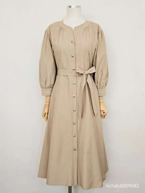 Elegant Long Sleeve Dress for Spring and Autumn Wear