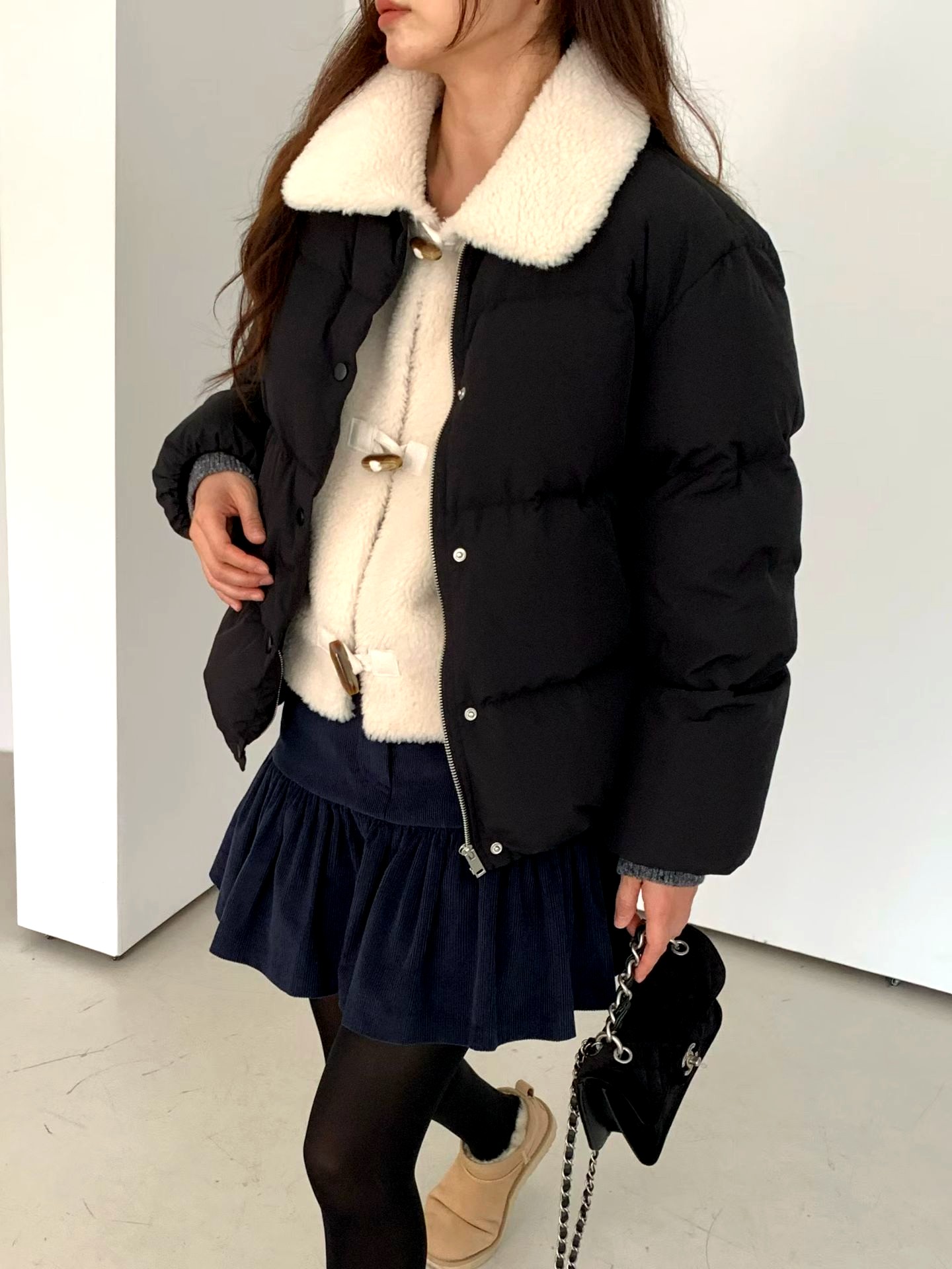 스타일리시한 따뜻한 여성용 다운 재킷, 편안하고 다재다능