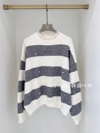Fashionable Striped Sweater - Comfortable and Versatile for Fall and Winter