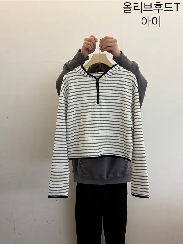 Striped Color Block Hoodie - Fashionable and Casual