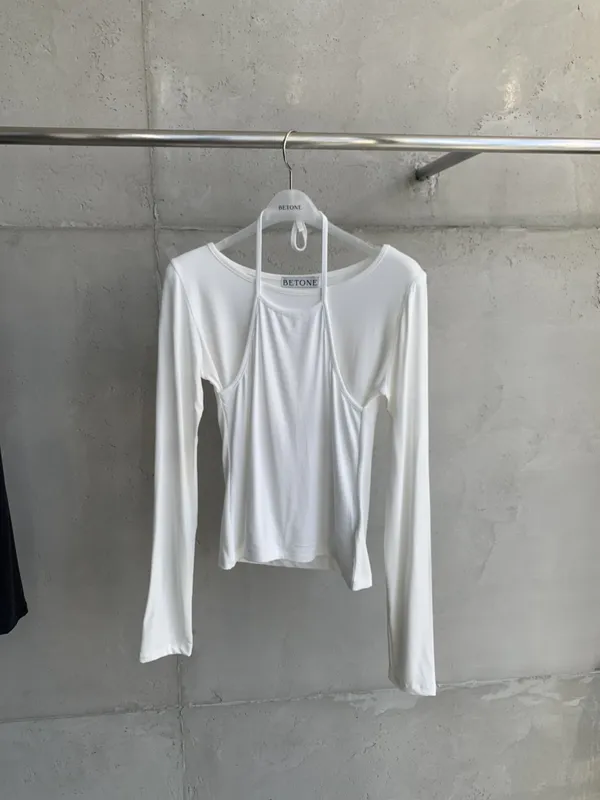 Minimalist White Long Sleeve Top, Comfortable and Breathable, Perfect for Any Bottoms