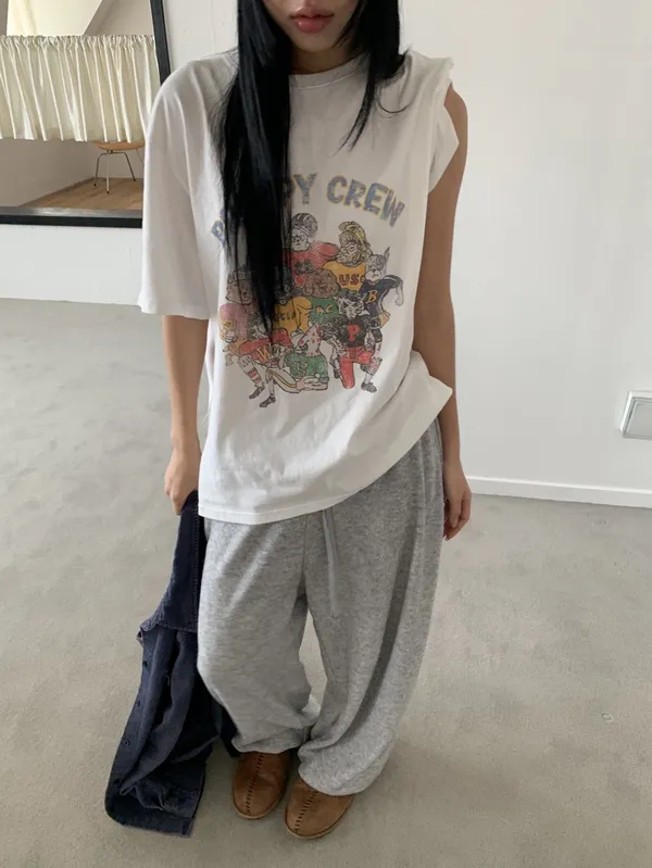 Vintage Print Loose T-Shirt - Casual and Comfortable Style