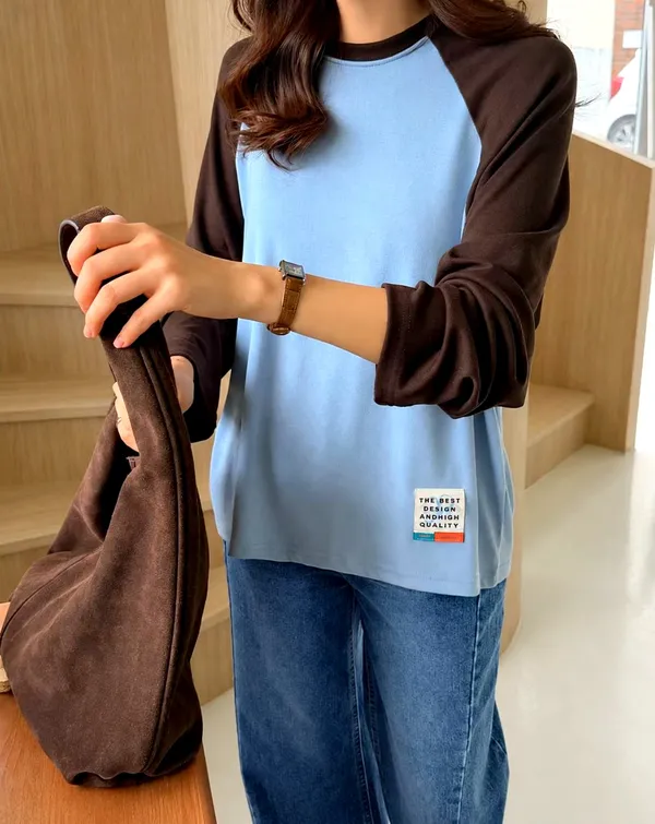 Stylish Color-Block Women's T-Shirt for a Comfortable Casual Look
