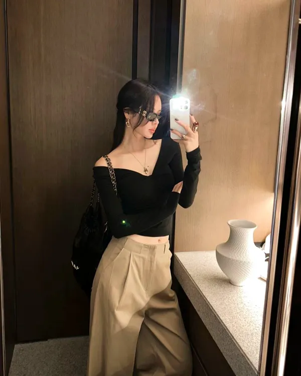 Stylish and Minimalist Black Camisole to Showcase Elegance