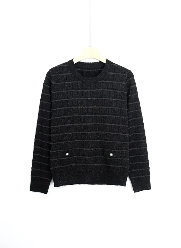 Stylish Minimalist Striped Sweater, Comfortable and Versatile