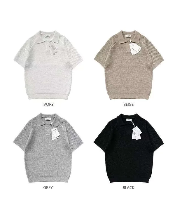 Stylish and Minimalist Short-Sleeve Knit Top - Available in Four Colors