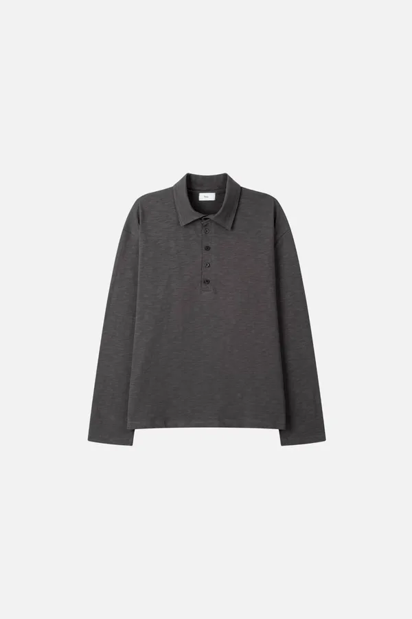 Stylish Casual Men's Long Sleeve Polo Shirt - Comfortable and Breathable for Any Occasion