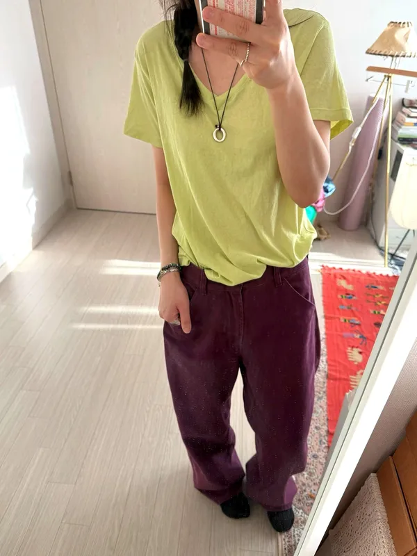 Fashionable Loose Purple Pants for Women - Comfortable and Versatile