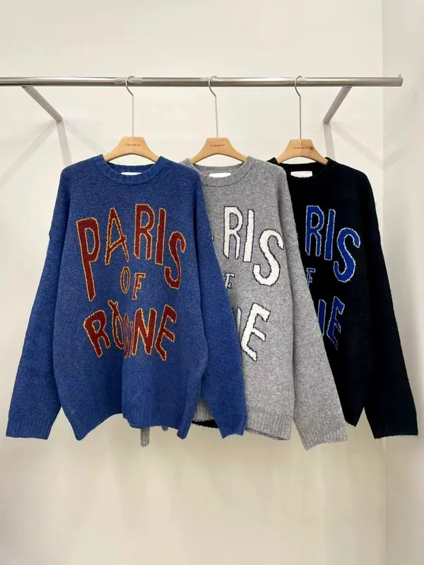 Paris Print Knit Top, Comfortable and Stylish, A Must-Have for Fall and Winter