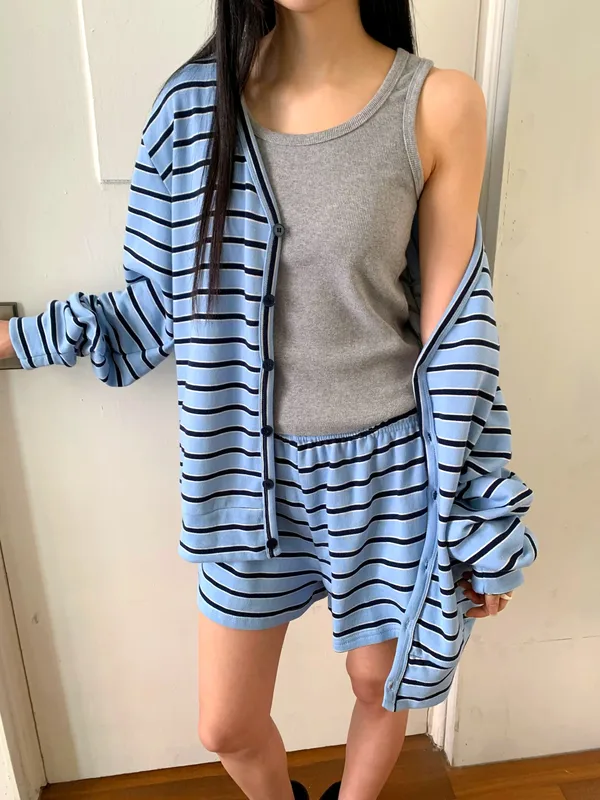 Fresh Striped Women's Top, Comfortable and Breathable