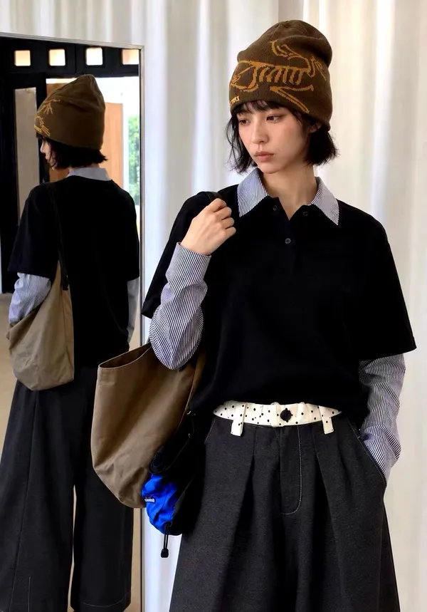 Stylish Color-Block Women's Top, Comfortable and Versatile