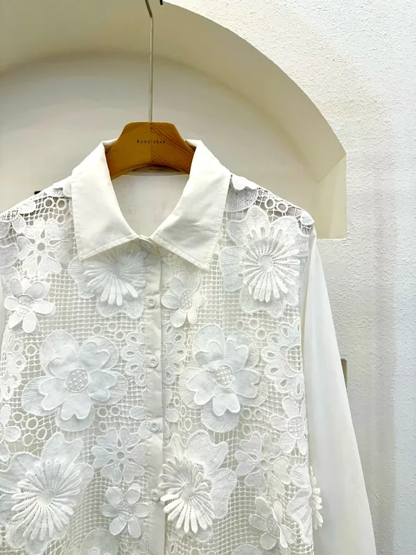 เสื้อเชิ้ตปักลายดอกไม้ที่ประณีต สง่างามและทันสมัย