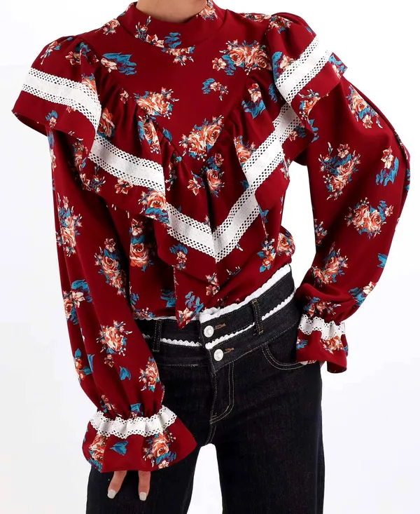 Elegant Floral Lace Shirt to Showcase Your Feminine Charm