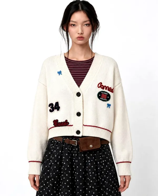 Stylish Embroidered Cardigan for Women - Comfortable and Versatile, a Must-Have for Fall and Winter