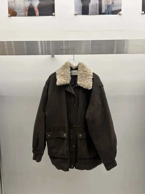 Vintage Style Fur Collar Women's Coat, Warm and Comfortable