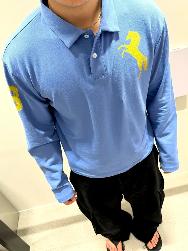 Stylish Casual Men's Long Sleeve Polo Shirt - Comfortable and Breathable, Perfect Match