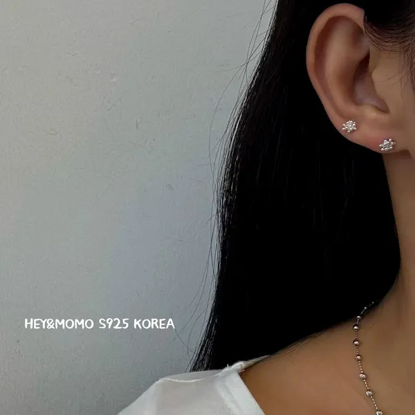 Bông tai bạc 925 tối giản - Phụ kiện nữ thanh lịch