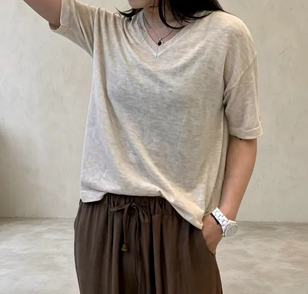 Comfortable Breathable V-Neck Short Sleeve T-Shirt, Perfect for Summer Outfits