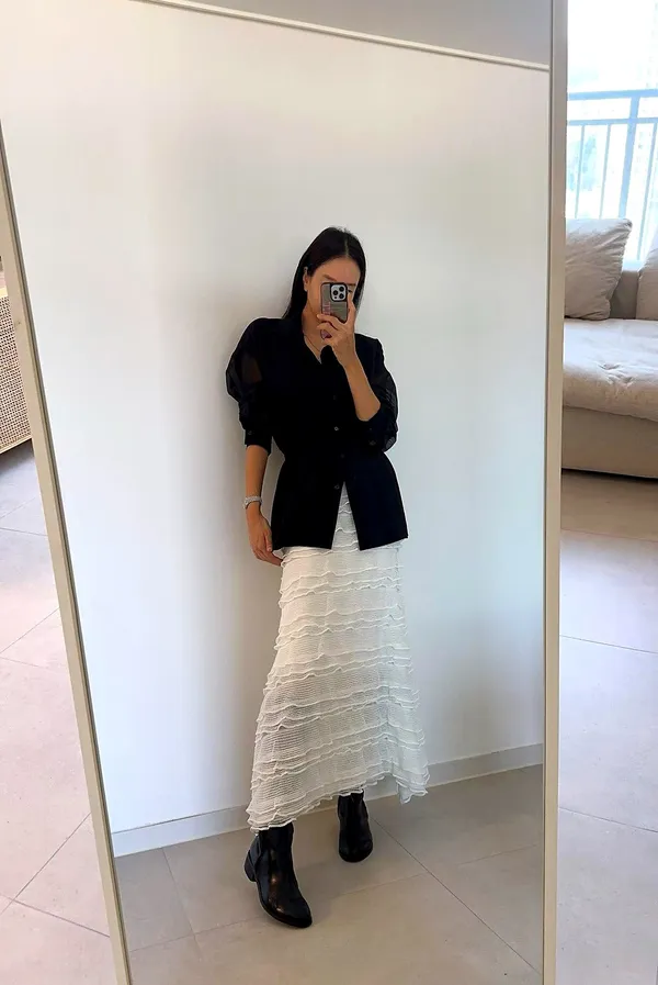 Elegant Lace Midi Skirt - Showcase Your Charming Aura