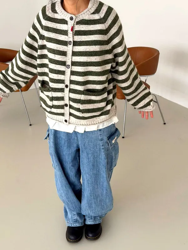 Striped Cardigan for Women, Comfortable Casual Style