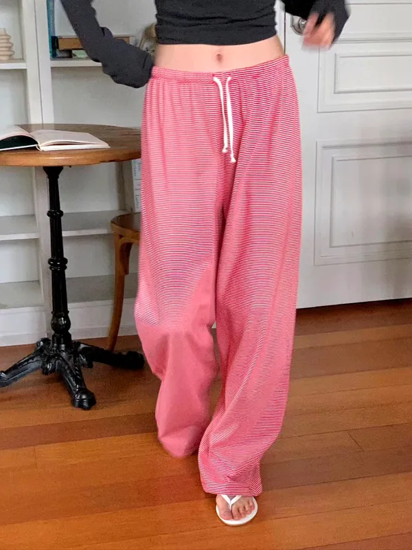 Fashionable Striped Loose Women's Pants - Comfortable Casual Style