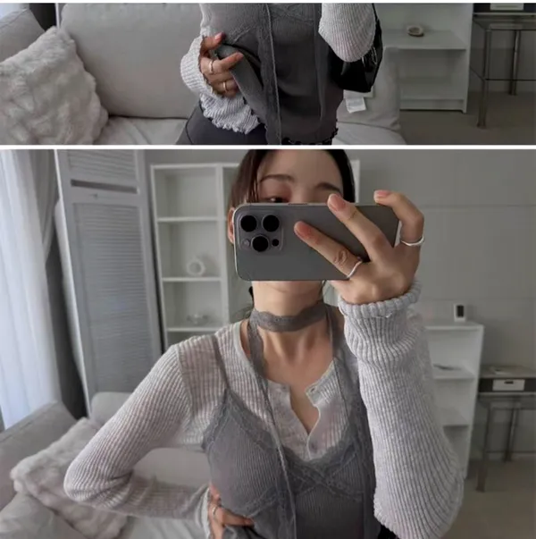 Stylish Knitted Women's Top - Elegant and Comfortable