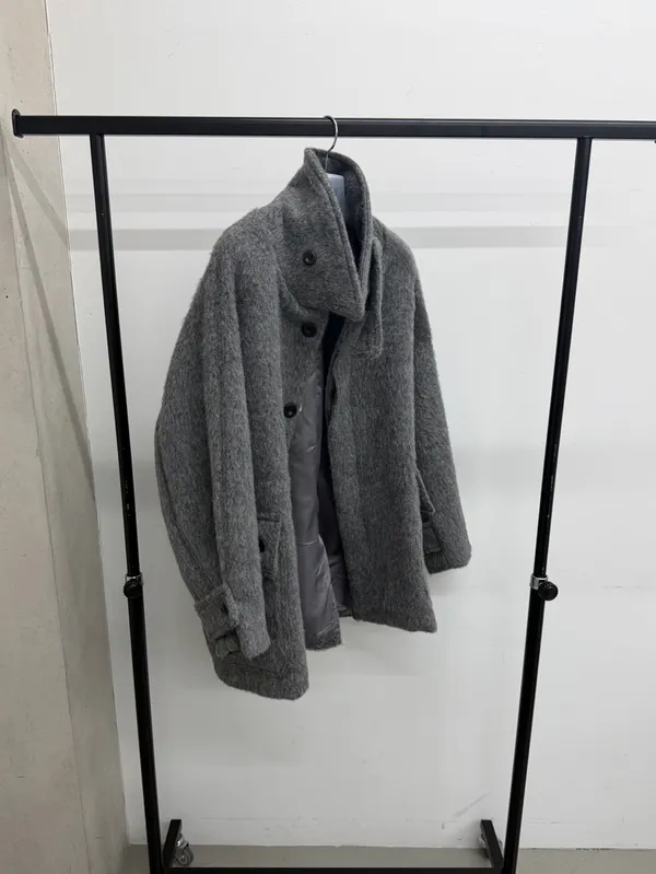 Stylish Gray Woolen Coat - Warm and Comfortable for Perfect Look