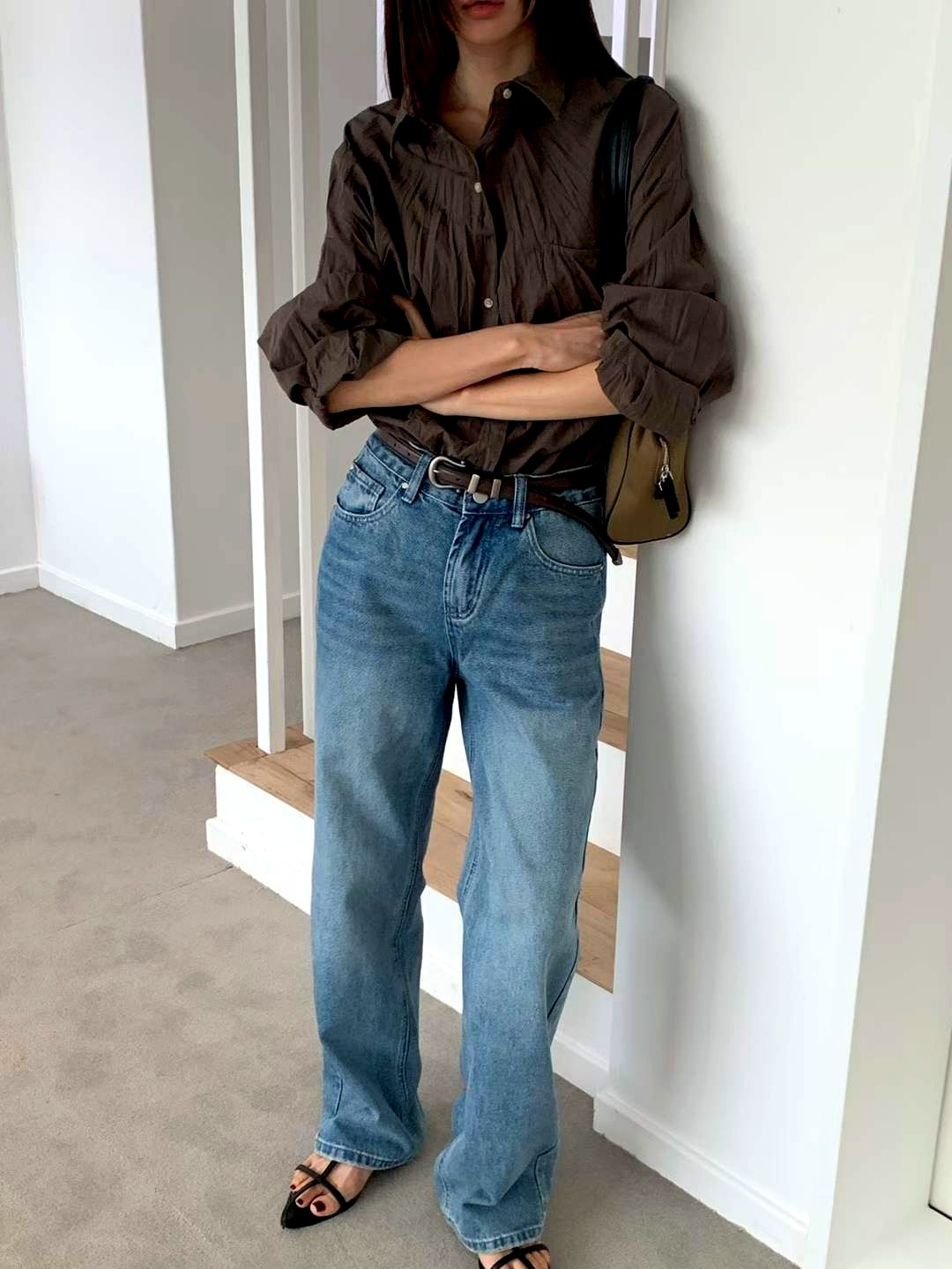 우아한 캐주얼 면 셔츠, 다양한 경우에 적합