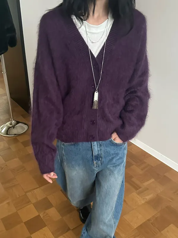 Stylish Purple Cardigan for Women - Soft and Comfortable, Perfect for Any Outfit