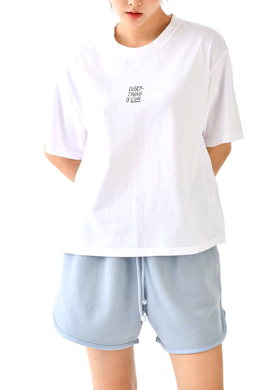 Minimalist Style Printed Short Sleeve T-Shirt