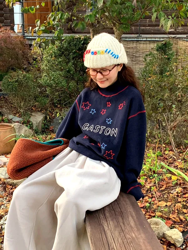 Star Embroidered Loose T-Shirt, Fashionable Casual Style