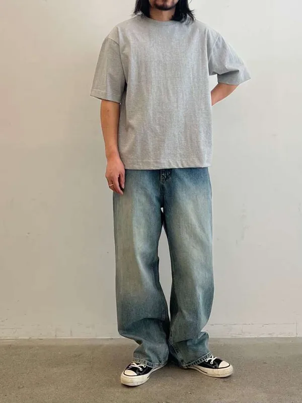 Loose Fit Casual Gray Short Sleeve T-Shirt