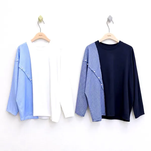 Fashionable Patchwork Design Women's T-Shirt, Comfortable and Versatile