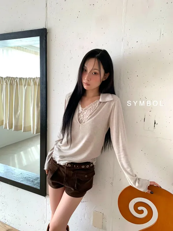 Elegant Lace Collar Women's T-Shirt, Effortlessly Stylish for Casual Wear