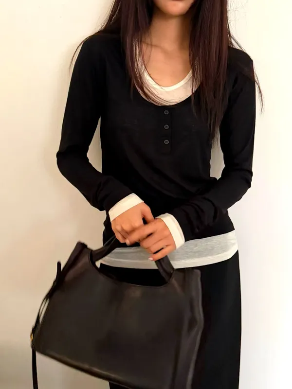 Stylish and Versatile Women's Long Sleeve T-Shirt, Comfortable and Breathable