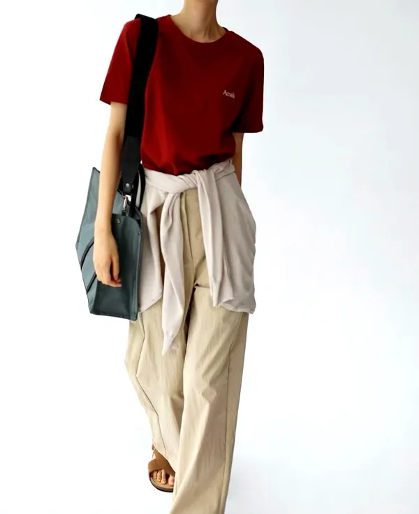 Minimalist Style Short Sleeve T-Shirt, Comfortable and Versatile