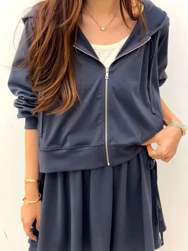 Fashionable Casual Women's Top with Zipper Design, Comfortable and Versatile