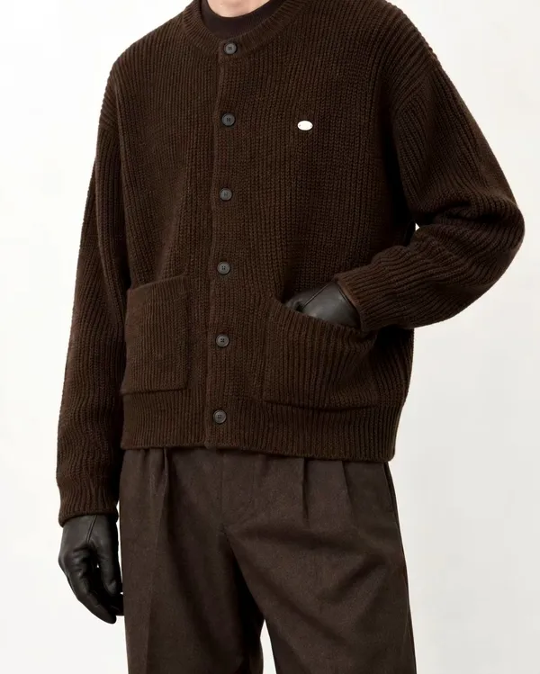 Stylish Men's Knitted Cardigan Jacket, Comfortable and Warm