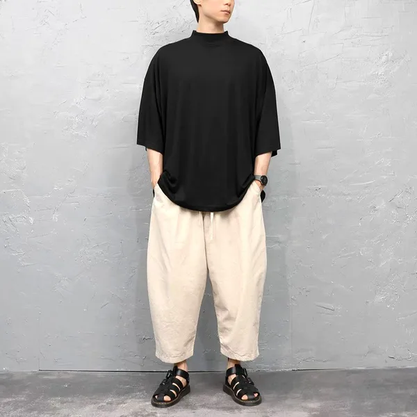 Minimalist Style Men's Short Sleeve Top, Comfortable and Breathable