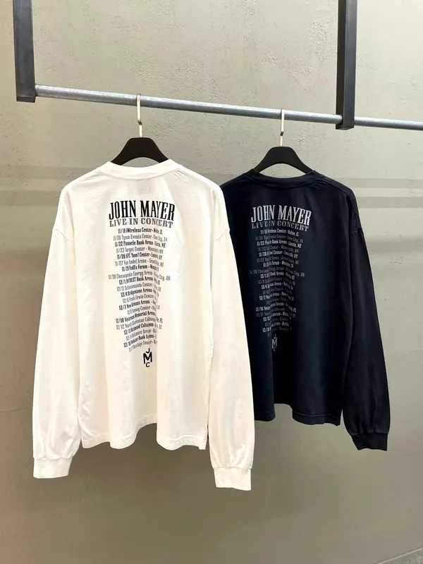 John Mayer Concert Printed Long Sleeve T-Shirt